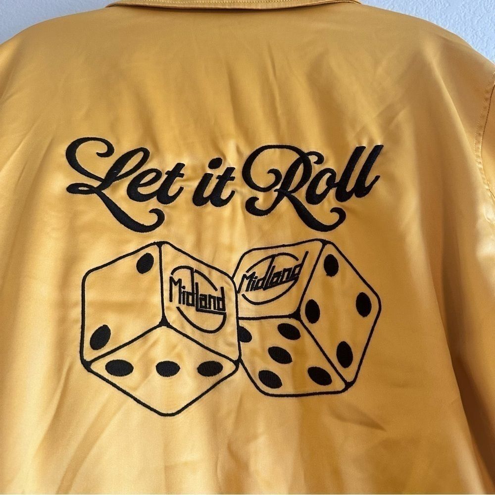 Midland Let It Roll Yellow Gold Bomber Jacket - Picture 7 of 8